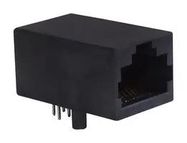 RJ45 CONN, R/A JACK, 1PORT, 8P8C, TH