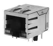 RJ45 CONN, R/A JACK, 1PORT, 8P8C, TH