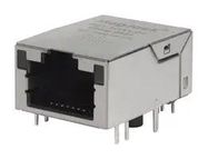 RJ45 CONN, R/A JACK, 1PORT, 8P8C, TH