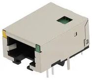 RJ45 CONN, R/A JACK, 1PORT, 8P8C, TH