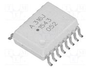 Optocoupler; SMD; Ch: 1; OUT: IGBT driver; 5kV; SO16-W; 30kV/μs BROADCOM (AVAGO)