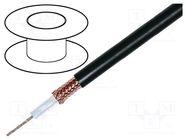 Wire: coaxial; RG11A/U; stranded; OFC; PVC; black; 100m TASKER