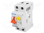 RCBO breaker; Inom: 10A; Ires: 30mA; Poles: 1+N; 230VAC; IP20; PKNM EATON ELECTRIC