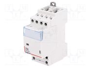 Contactor: 4-pole installation; NC x2 + NO x2; 230VAC; 25A; SM400 