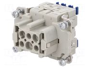 Connector: HDC; contact insert; female; 16A; 500V; Han® ES Press HARTING