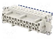 Connector: HDC; contact insert; female; 16A; 500V; Han® ES Press HARTING