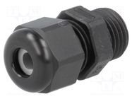 Cable gland; PG7; IP68; polyamide; black; UL94V-0; HSK-K HUMMEL