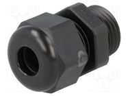 Cable gland; PG9; IP68; polyamide; black; UL94V-0; HSK-K HUMMEL