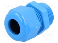 Cable gland; PG16; IP68; polyamide; blue; UL94V-0; HSK-K HUMMEL