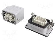 Connector: HDC; male + female; plug + socket,complete set; HE WEIDMÜLLER