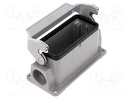 Enclosure: for HDC connectors; Han® B; size 16B; with latch; M25 HARTING