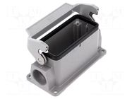 Enclosure for connectors: HDC; size 16B; Han® B; IP65; with latch HARTING
