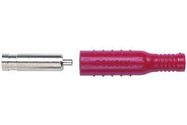 BANANA JACK, 15A, CRIMP/SOLDER, RED