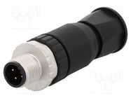 Connector: M12; plug; PIN: 4; male; A code-DeviceNet / CANopen HARTING