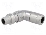 Connector: M12; plug; PIN: 8; male; Slim; 30V; angled 90°; IP67; 8A HARTING
