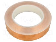 Tape: electrically conductive; W: 25mm; L: 33m; Thk: 0.066mm; copper 3M