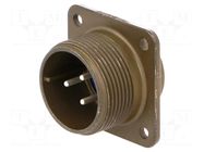 Connector: circular; socket; PIN: 3; male; soldering; 97; 13A; 500VAC AMPHENOL