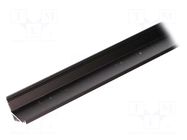Profiles for LED modules; black; L: 1m; CABI12; aluminium; angular TOPMET
