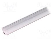 Profiles for LED modules; white; L: 1m; CABI12; aluminium; angular TOPMET