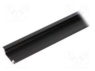 Profiles for LED modules; black; L: 2m; GROOVE14; aluminium TOPMET