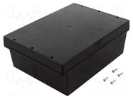 Enclosure: multipurpose; X: 144mm; Y: 198mm; Z: 73mm; ABS; black; IP65 KRADEX