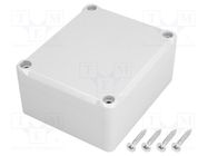 Enclosure: multipurpose; X: 74mm; Y: 89mm; Z: 41mm; ABS; grey; gasket KRADEX