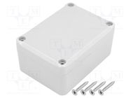 Enclosure: multipurpose; X: 64mm; Y: 88mm; Z: 42mm; ABS; grey; gasket KRADEX