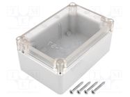 Enclosure: multipurpose; X: 78mm; Y: 118mm; Z: 54mm; ABS; grey; gasket KRADEX