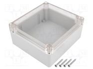 Enclosure: multipurpose; X: 115mm; Y: 125mm; Z: 58mm; ABS; grey; IP65 KRADEX