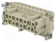 Connector: HDC; contact insert; female; Han® Ex; PIN: 16; 16+PE HARTING