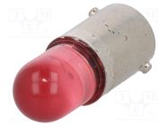 LED lamp; red; BA9S; 220VDC POLAM-ELTA