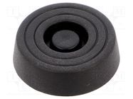 Quick mounting foot; black; polyetylene; A: 10mm; B: 28.5mm; E: 14mm FIX&FASTEN