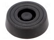 Quick mounting foot; black; polyetylene; A: 10mm; B: 28.5mm; E: 14mm FIX&FASTEN