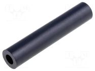 Spacer sleeve; cylindrical; polystyrene; L: 35mm; Øout: 7mm; black FIX&FASTEN