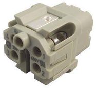 INSERT, SOCKET, 4+E WAY, SCREW, 18-14AWG