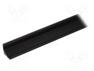 Profiles for LED modules; black; L: 2m; CABI12; aluminium; angular TOPMET