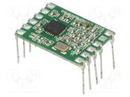 Module: RF; 868MHz; SPI; -110dBm; 1.8÷3.6VDC; 10dBm; THT; 29/15mA RADIOCONTROLLI