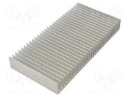 Heatsink: moulded; grilled; natural; L: 100mm; W: 200mm; H: 25mm; raw 