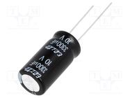 Capacitor: electrolytic; THT; 3300uF; 10VDC; Ø12.5x25mm; Pitch: 5mm Elite