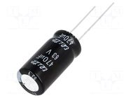 Capacitor: electrolytic; THT; 470uF; 63VDC; Ø12.5x25mm; Pitch: 5mm Elite