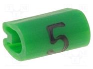 Markers; Marking: 5; 1.5÷2mm; PVC; green; -45÷70°C; leaded TE Connectivity