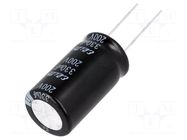Capacitor: electrolytic; THT; 330uF; 200VDC; Ø18x35.5mm; ±20%; PF Elite