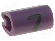 Markers; Marking: 7; 1.5÷2mm; PVC; violet; -45÷70°C; leaded 