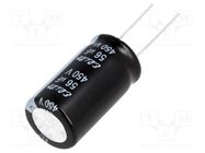 Capacitor: electrolytic; THT; 56uF; 450VDC; Ø18x31.5mm; ±20%; 2000h Elite