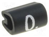 Markers; Marking: 0; 2÷3.2mm; PVC; black; -45÷70°C; leaded 