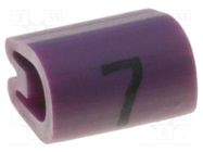 Markers; Marking: 7; 2.5÷4mm; PVC; violet; -45÷70°C; leaded 