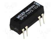 Relay: reed switch; SPST-NO; Ucoil: 12VDC; 1A; max.200VDC; 145mW MEDER