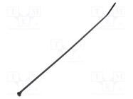 Cable tie; L: 284mm; W: 3.6mm; polyamide; 130N; black; Ømax: 76mm ABB