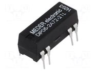 Relay: reed switch; DPST-NO; Ucoil: 5VDC; 1A; max.200VDC; 125mW; PCB MEDER