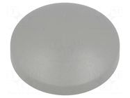 Button; round; grey; plastic MEC